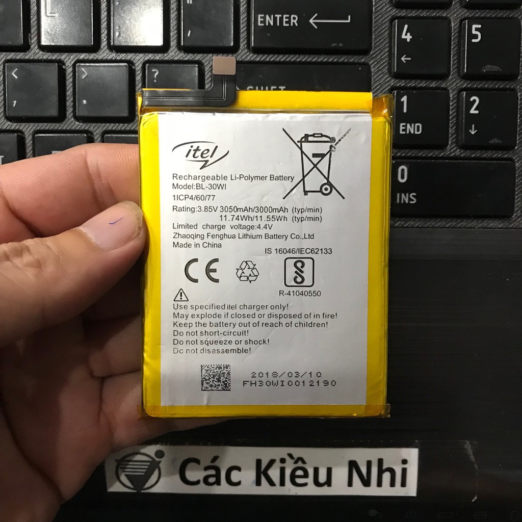 Pin iTel S42 | BL-30WI 3000mAh 3.85V 11.55Wh | zin chính hãng