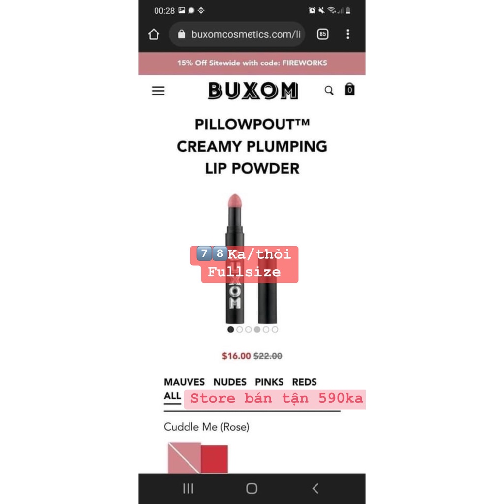 son buxom màu hồng đất