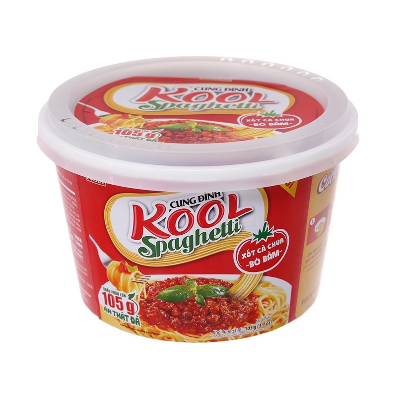 Mì trộn Cung Đình Kool Spaghetti tô 105g  khẩu phần lớn