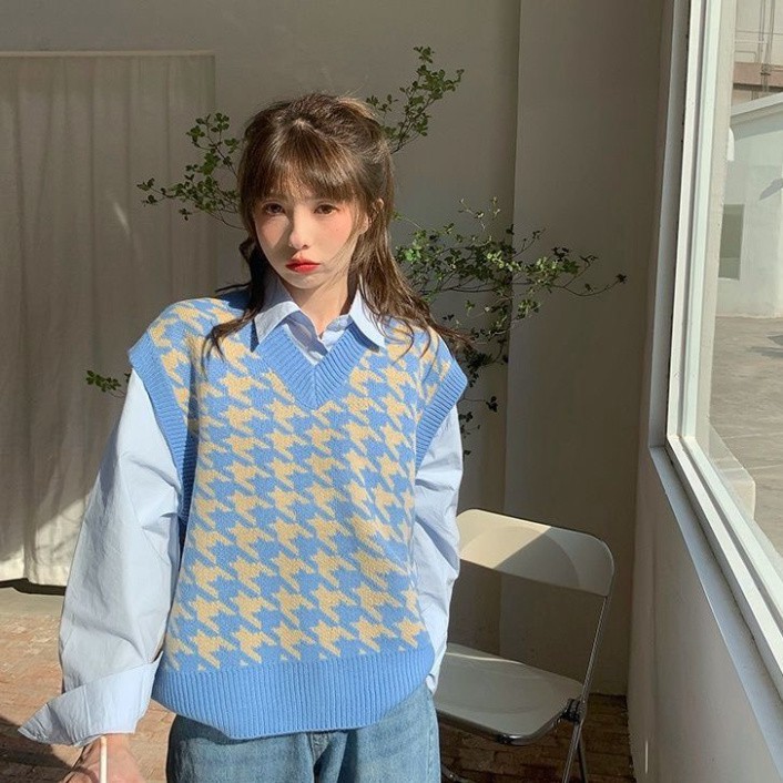 Áo Gile Nữ, Áo Len Gile Cao Cấp Kiểu Dáng Hàn Quốc Siêu Mềm Thời Trang Hót Trend