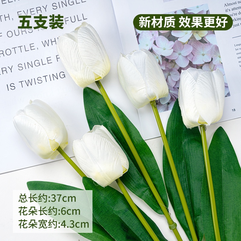 Set 5 Vỏ Bọc Trang Trí Bánh Kem Thêu Họa Tiết Hoa Tulip Đính Ruy Băng Xinh Xắn