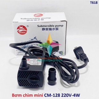 Bơm chìm mini CM-128 220V-4W cho bể cá, quạt hơi nước