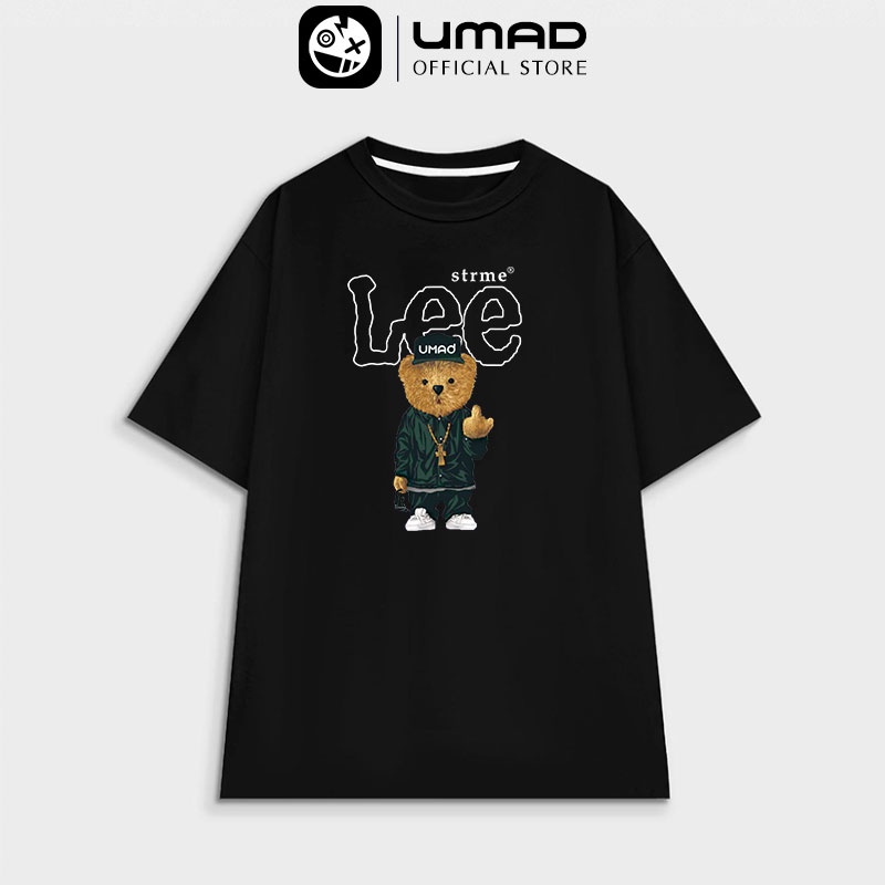 Áo Thun UMAD Unisex Form rộng Oversize GẤU LEE Basic chất Cotton cổ tròn siêu hot phong cách Cá tính năng động
