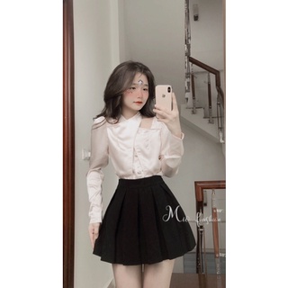 sơ mi cổ chéo ( ảnh thật shop chụp)