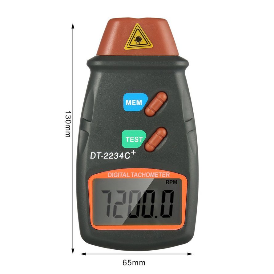 Máy đo tốc độ ảnh laser kỹ thuật số không tiếp xúc Động cơ đo tốc độ RPM Tach