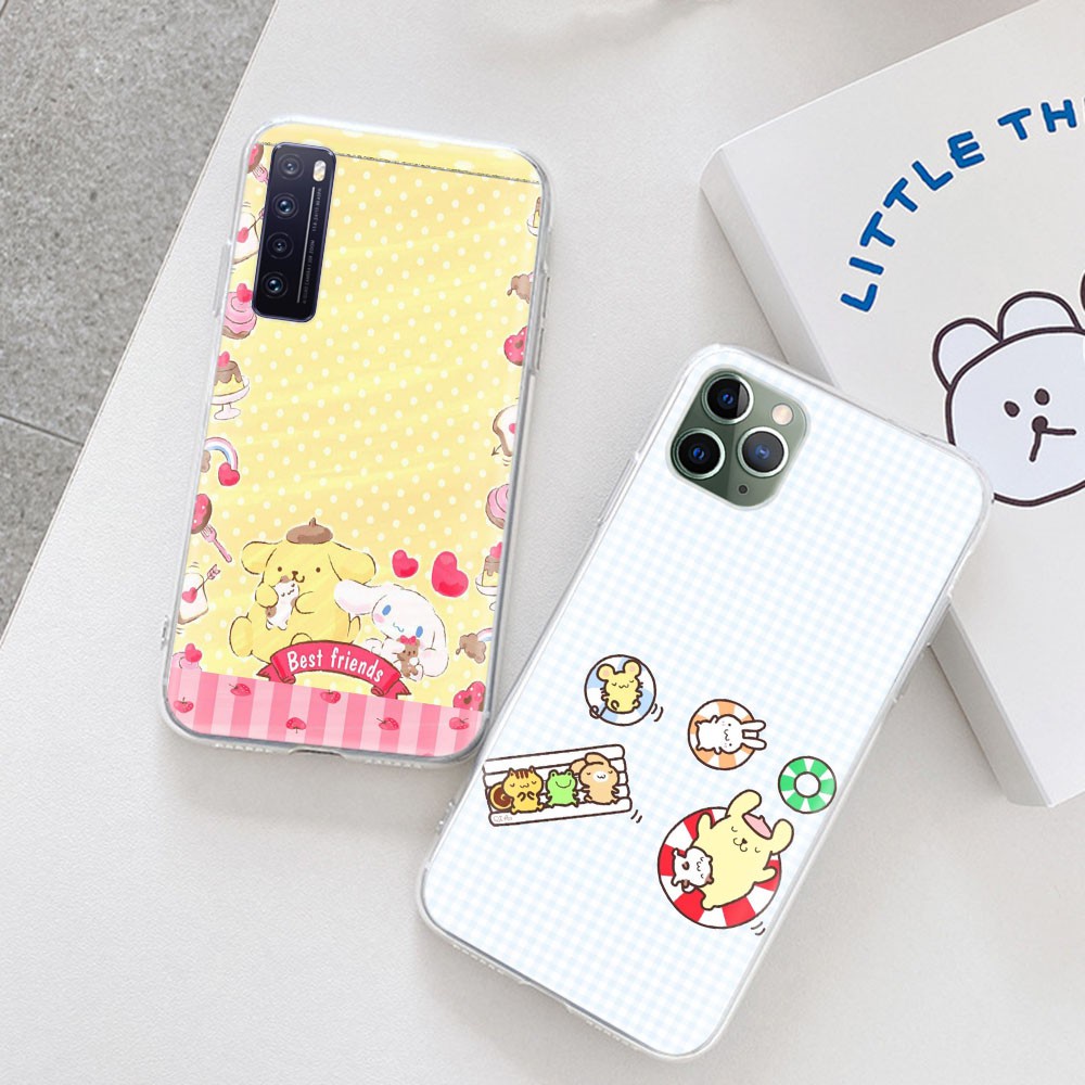 Ốp Điện Thoại Dẻo Trong Suốt Họa Tiết Hoạt Hình Pompompurin Dễ Thương Cho Motorola Moto G4 G5 G5S G6 Play Plus Vm19