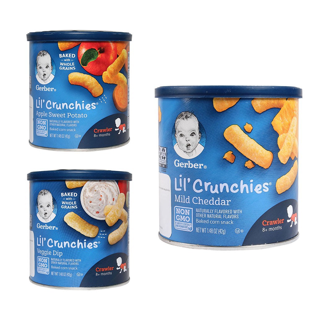 Bánh Ăn Dặm Gerber Lil' Crunchies hình que (42g)