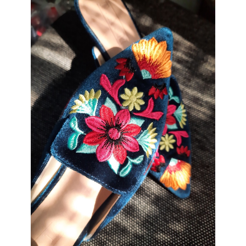 TAM56 Sục nhung thêu hoa 5cm