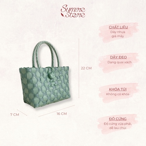 Sumire Store Túi đan Sa Đéc - Xanh ngọc