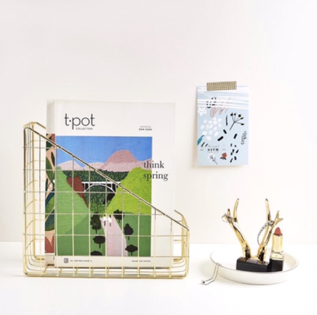 Kệ tài liệu A4 rose gold