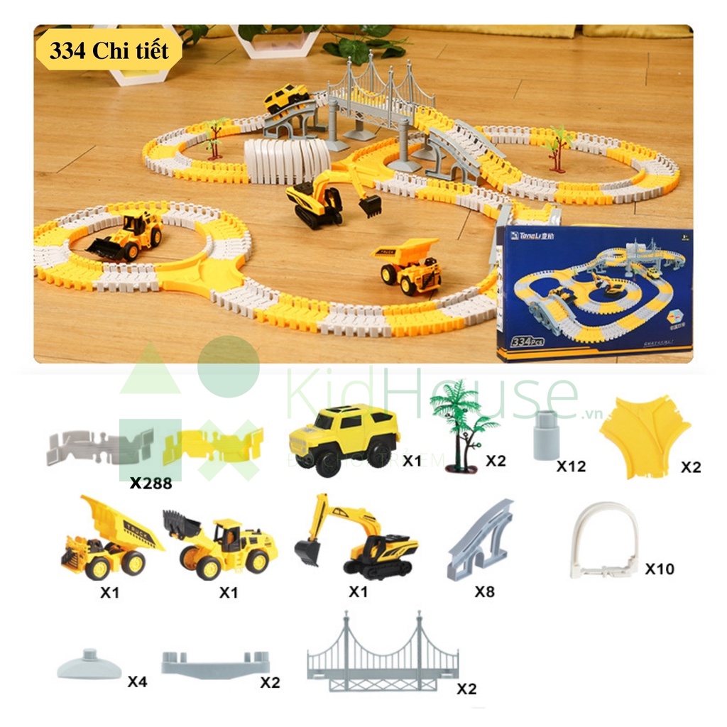 Đồ chơi trí tuệ, bộ lắp ráp mô hình ô tô giúp bé phát triển tư duy thương hiệu KidHouse.vn