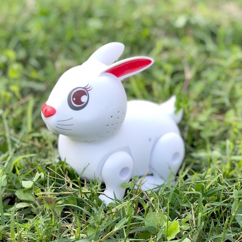 Đồ chơi chú thỏ chạy pin phát nhạc có đèn đáng yêu cho bé