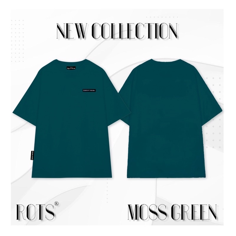 ÁO THUN RAGE OF THE SEA  BASIC LOGO SS1- MÀU XANH RÊU