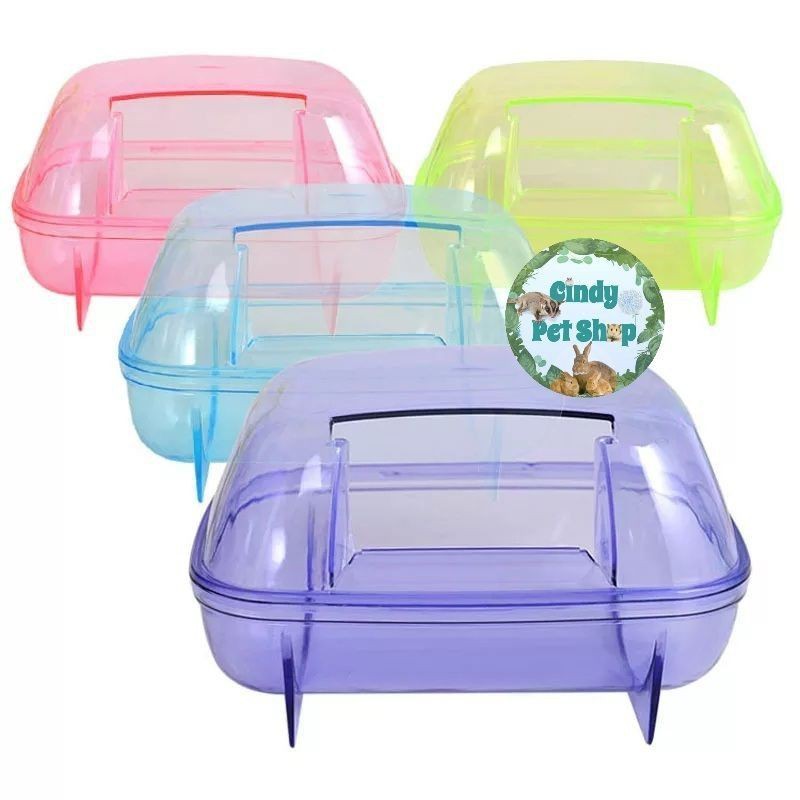 Nhà ngủ/nhà tắm mica màu trong suốt cho Hamster
