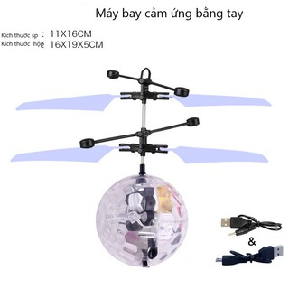 Đồ chơi máy bay tròn bay cảm ứng phát sáng bay cực mạnh