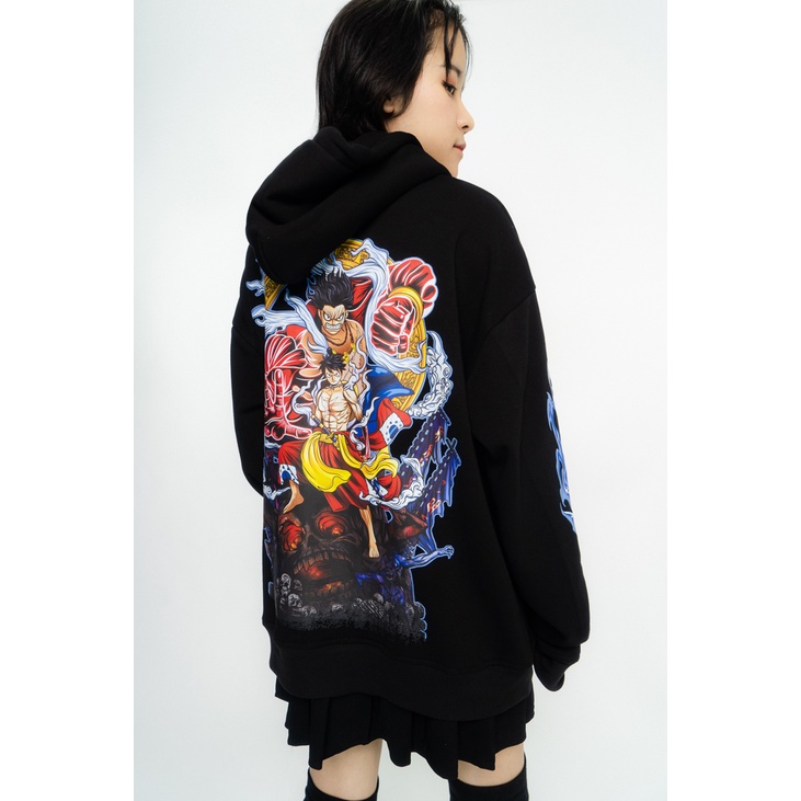 Áo hoodie anime Wrightz Monkey D. Luffy One Piece đảo hải tặc unisex oversize street wear