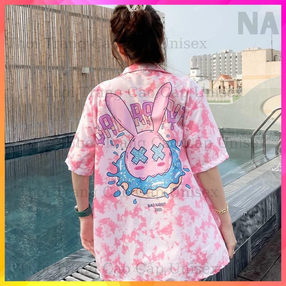 Áo Sơ Mi Loang Tay Lỡ Form Rộng Nam Nữ Unisex - Hàng Hot Trend Loại 1 - Vải Lụa Đầu Thỏ Rabbit