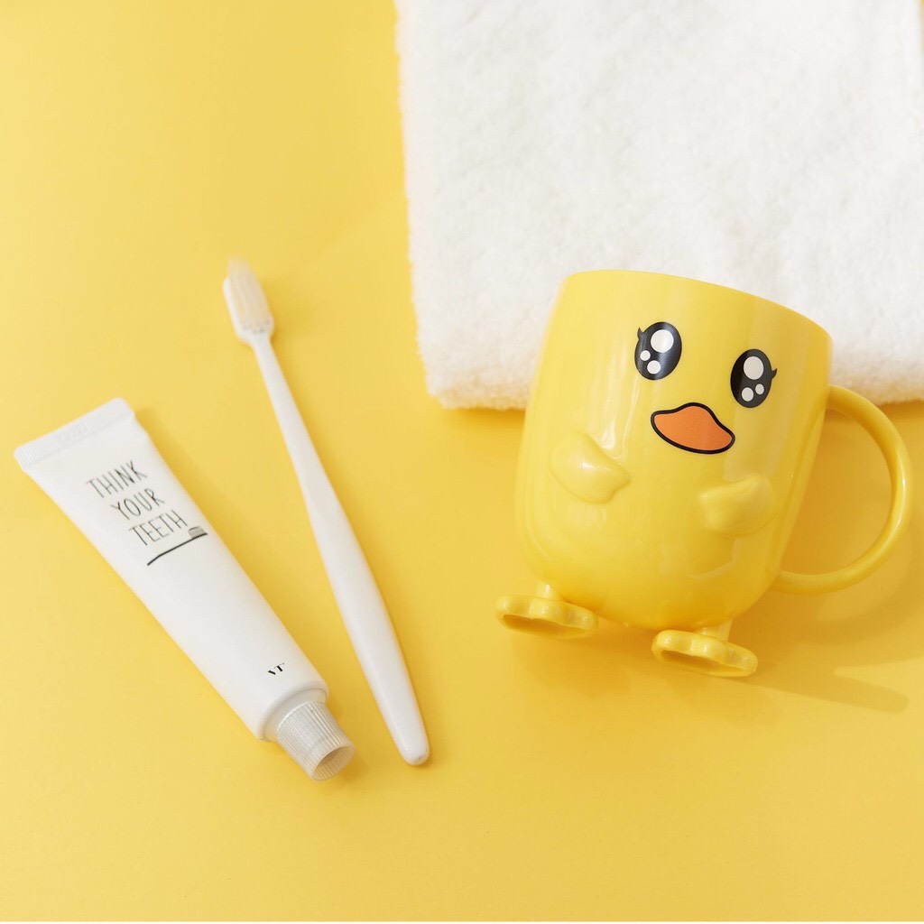 Khay Ăn Dặm 4 ngăn kèm cốc, bát, thìa , dĩa  Hình Gà Ngộ Ngĩnh Đáng Yêu Cho bé