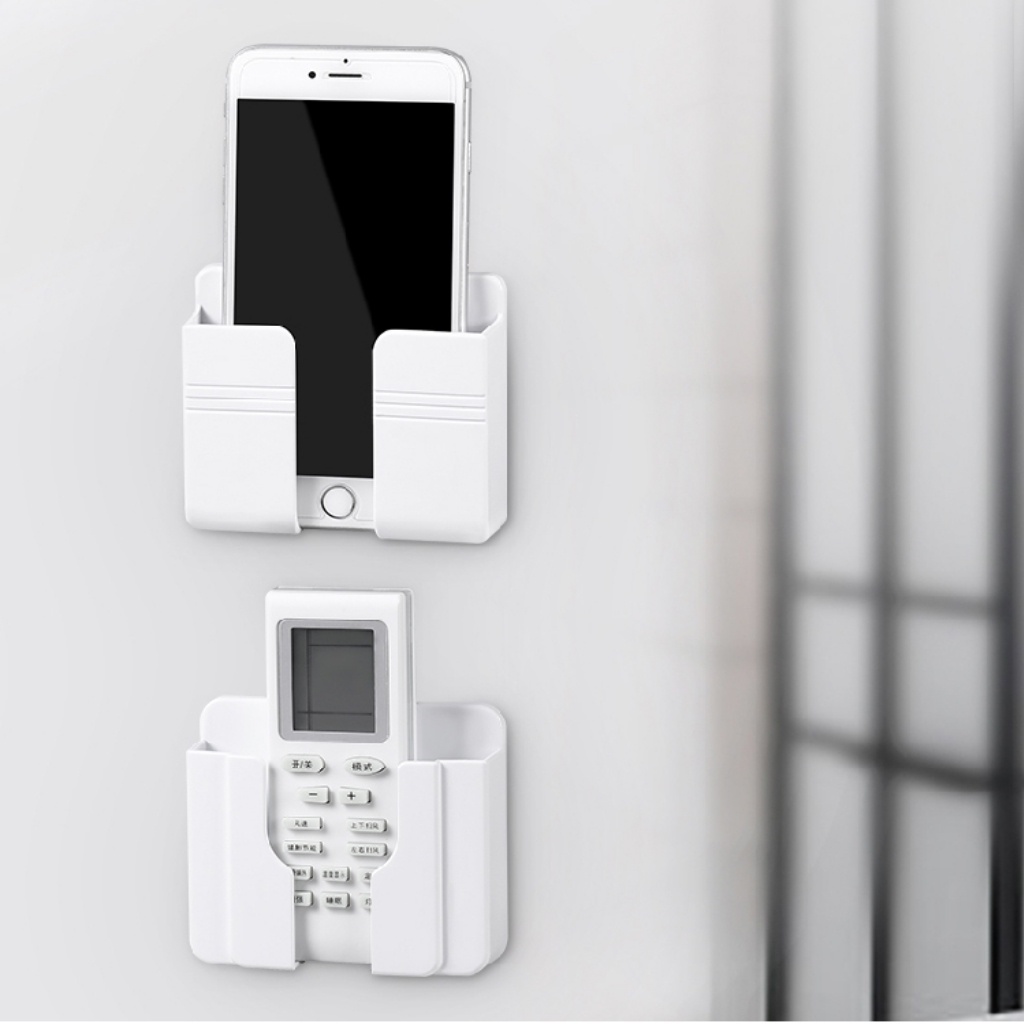Giá đỡ điện thoại dán tường, kệ để remote, dây sạc, đồ dùng - KYWI SHOP
