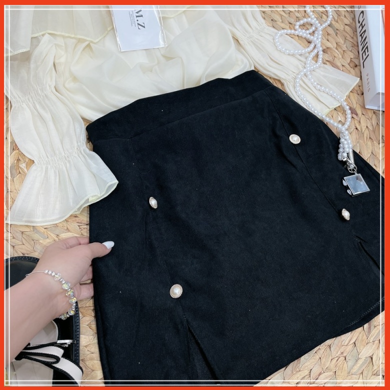 [ FreeShip ] Set áo tơ trễ vai chân váy cúc ngọc tiểu thư kèm ảnh thật + video thật Mã SS006 | BigBuy360 - bigbuy360.vn