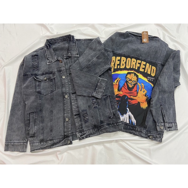 Áo Khoác Jean Unisex Outfits Nam Nữ Form Rộng  - Áo Khoác Bò Phong Cách Hàn Quốc