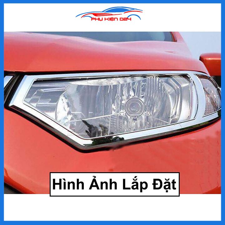 Ốp viền đèn pha hậu mạ crom Ecosport 2013-2014-2015-2016-2017, 2018-2019-2020 chống trầy trang trí bảo vệ xe