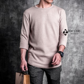 Áo phông dài tay cotton tổ ong