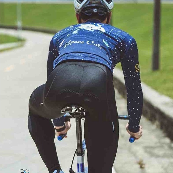 Áo dài tay xe đạp Nam chất Nỉ ấm Monton Lifestyle Spacecat