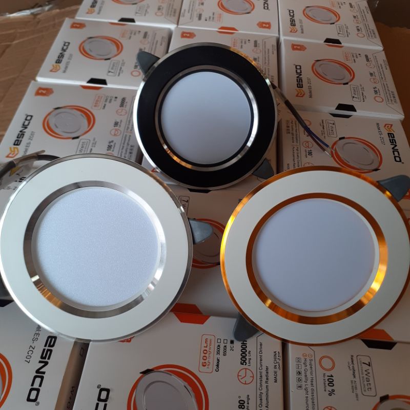Đèn Led Âm Trần Đế Đúc, Nguồn Tenta , Đổi 3 Màu , 7W Phi 90 , 7w phi 76