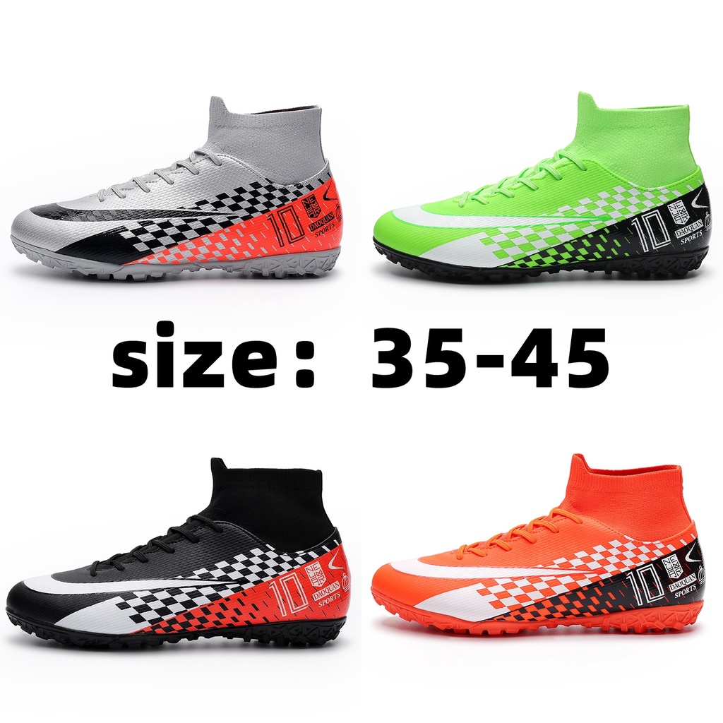 Giày Đá Bóng Cổ Cao Có Đinh Thời Trang Cho Bé Trai/Gái 35-45