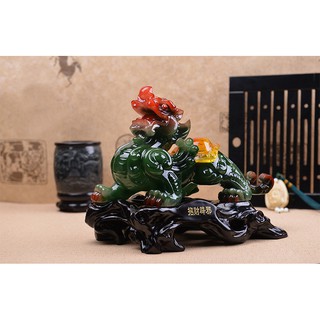 Tượng tỳ hưu bột đá lưu ly ép khuôn nhựa thông cao cấp