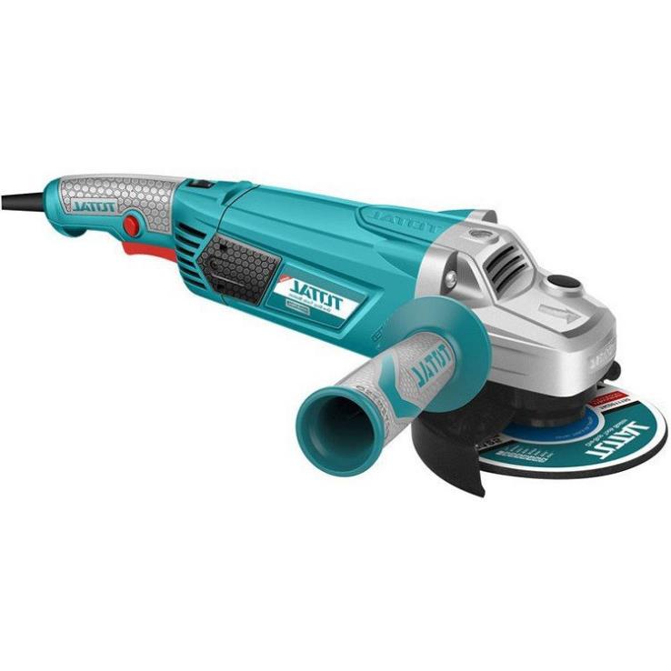 Máy mài góc 125MM 1400W  TOTAL TG1141256 Công Tắc Bóp ( Kiểu máy khoan) - Trục Chính M14 - Cắt sắt cầm tay
