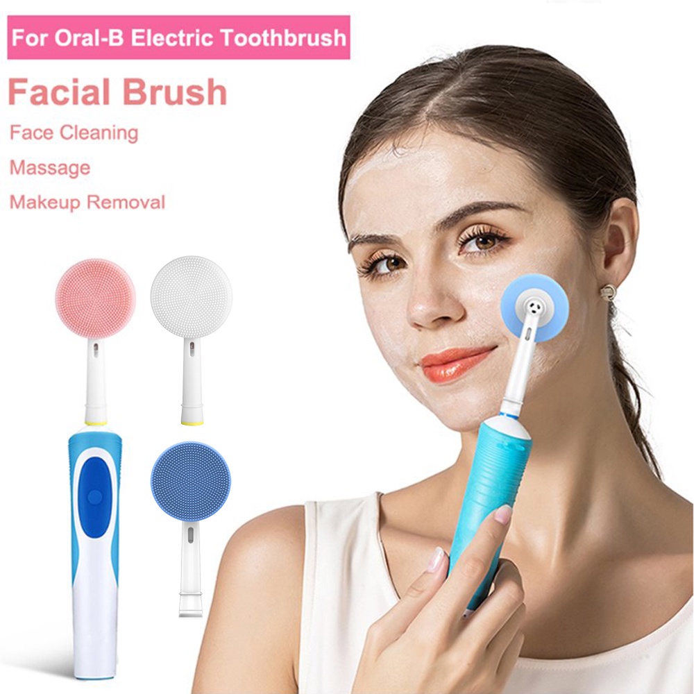 [Hàng mới về] Đầu bàn chải silicon thay thế cho bàn chải đánh răng mát xa chăm sóc da chuyên nghiệp chất lượng cao