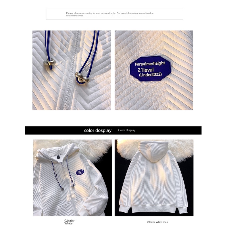 Áo Khoác Cardigan Có Nón Trùm Đầu Kết Cấu Nhãn Hiệu Mỹ Thời Trang Mùa Thu Dễ Phối Đồ Dành Cho Nam Fru107