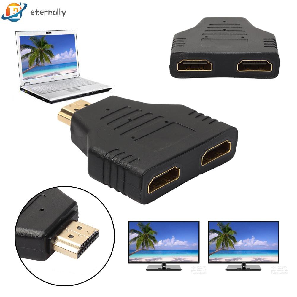 Bộ Chia Hdmi 11.24 1080p Hdmi Đầu Đực Sang 2 Đầu Cái 1 Trong 2