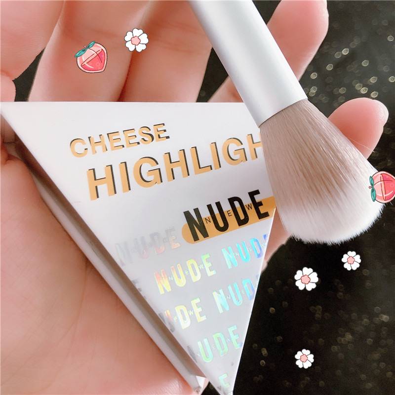 Bảng phấn bắt sáng + cọ NnUeDwE 5 màu tùy chọn lâu trôi chống thấm nước thiết kế hình phô mai xinh xắn | BigBuy360 - bigbuy360.vn