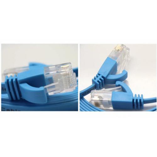 Cáp UTP Cat 6  Dtech 1.8M 67F18, 5m 67F50 , Cáp mạng cấm sẵn 2 đầu đúc 1.8M 67F18 , 5m DTECH 67f50 mỏng dẹp