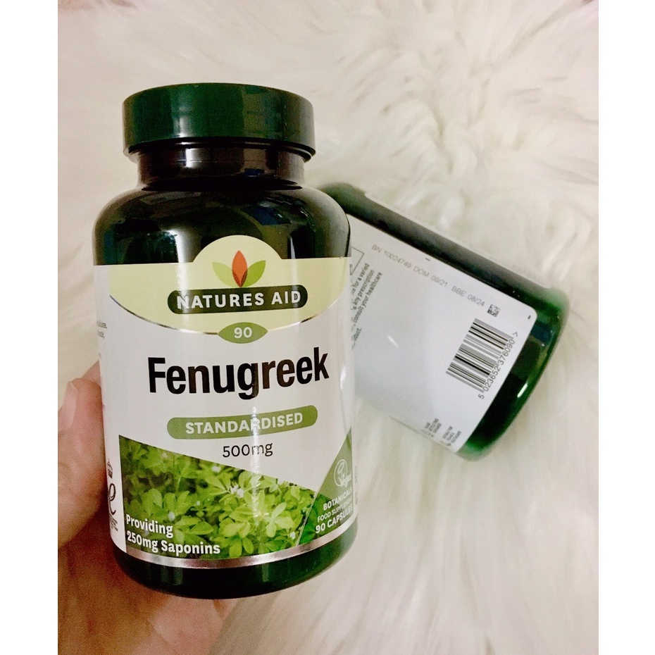 Viên lợi sữa Cỏ Cari Fenugreek 500mg Anh 90 viên