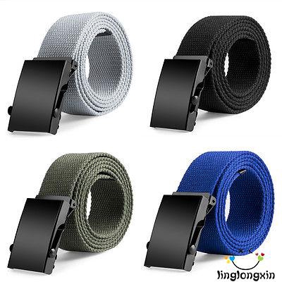 Thắt Lưng Canvas Màu Trơn Thời Trang Cho Nam Nữ