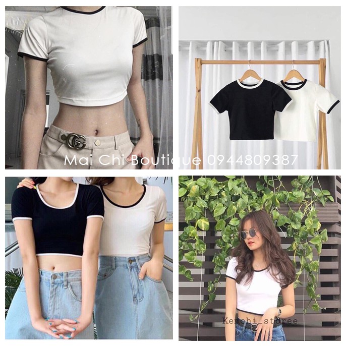 ÁO CROPTOP VIỀN CỔ SEXY | BigBuy360 - bigbuy360.vn
