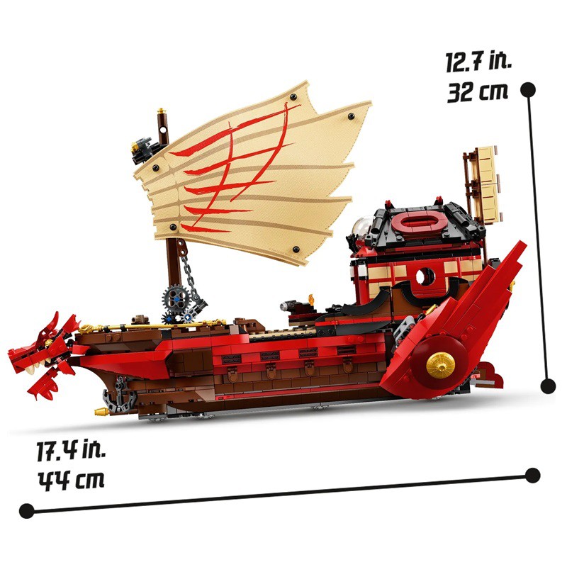 Đồ chơi Lắp  ráp Mô hình Ninjago New Destiny's Bounty Ferry Boat Sailing Season Chiến Thuyền Destiny's Bounty 4029