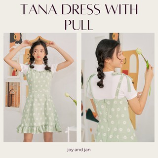 Đầm hoa tiểu thư dễ thương, hàng thiết kế hai lớp tặng kèm ào thun trắng Tana Dress D038 (ảnh thật kèm clip)