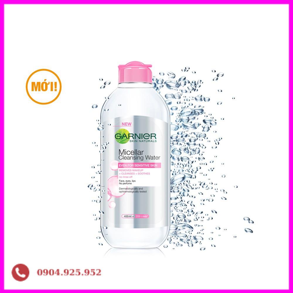 Nước làm sạch và tẩy trang cho mọi loại da Garnier Micellar Water 400ml