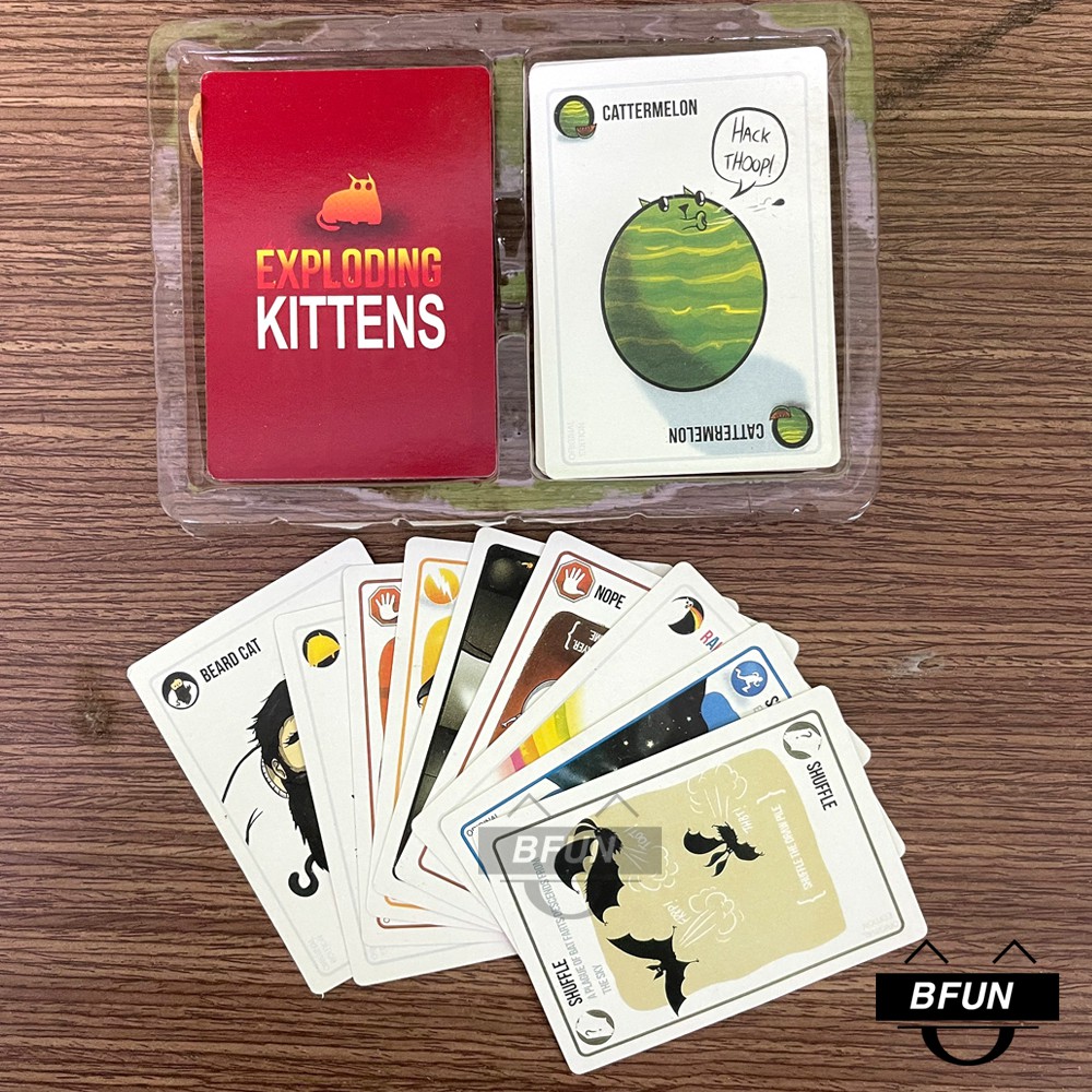 Bộ Bài Mèo Nổ Exploding kittens (56 Lá) - Đồ Chơi Trẻ Em BFUN