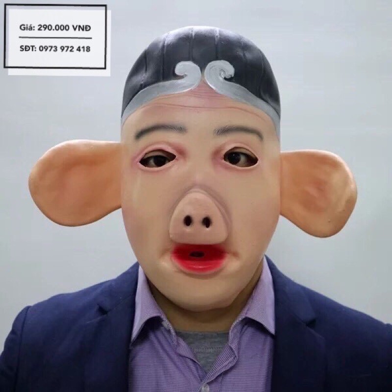 Mặt nạ chư bát giới mặt nạ trư bát giới hoá trang cosplay trong phim tây du ký chất lượng tốt nhất bản vẽ mũ