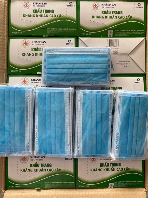 1 HÔP KHAU TRANG Y TE KHÁNH AN ( HỘP 50 CÁI, ĐÓNG BỊCH 10 CÁI ) | BigBuy360 - bigbuy360.vn