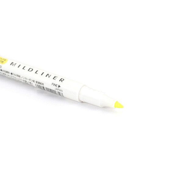 Bút đánh dấu hai đầu Zebra Mildliner Double-Sided Highlighter – Fine/Bold – Màu vàng (Mild Yellow)