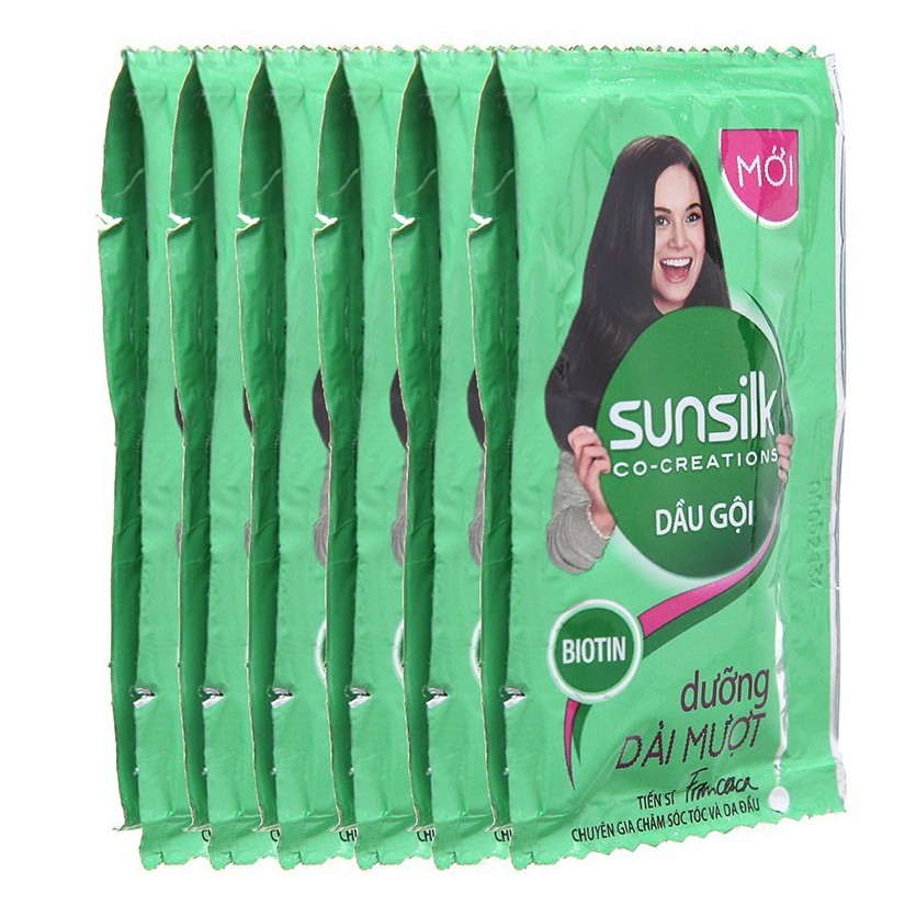 Dây 12 gói Dầu gội Sunsilk dưỡng dài mượt 6g