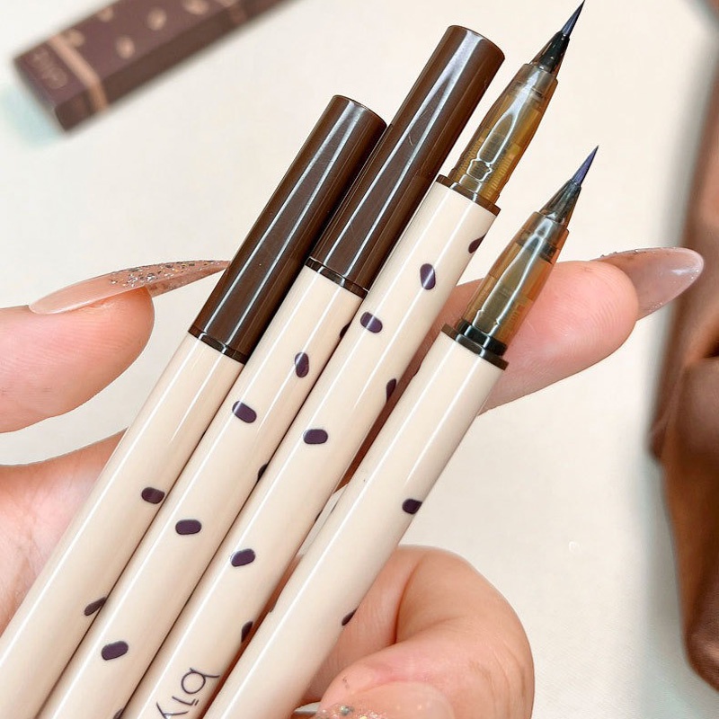 Bút Kẻ Mắt Dạng Lỏng Biya Màu Xám Nâu Lâu Trôi Chống Thấm Nước Nhanh Khô
