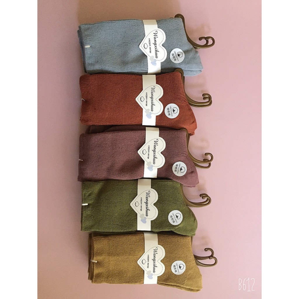 Tất Gân Cao Cổ Vintage Hàn Quốc Nhiều Màu (ẢNH TỰ CHỤP)